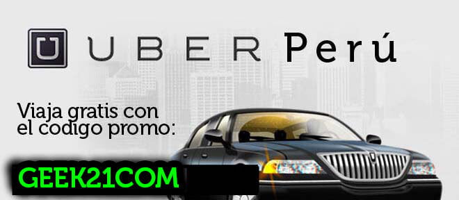 Códigos promocionales Uber Taxi Lima